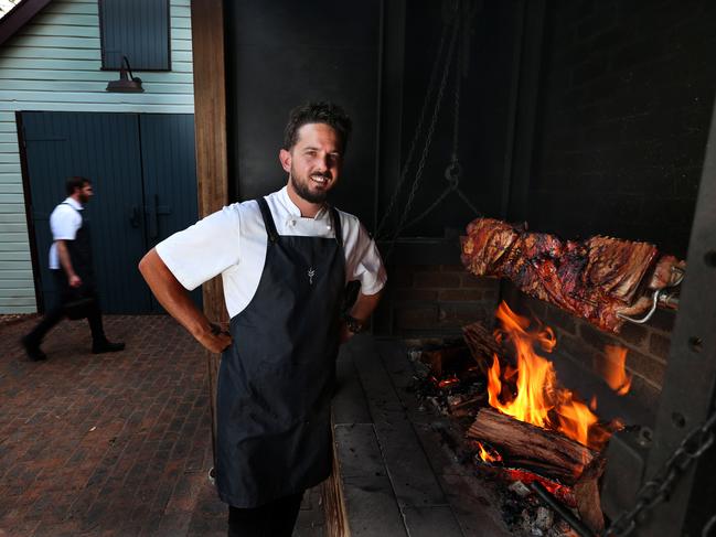 “Every menu we put out will be based around the charcoal and fire pit,” says Head Chef Ash Martin. Picture: AAP Image/Richard Waugh