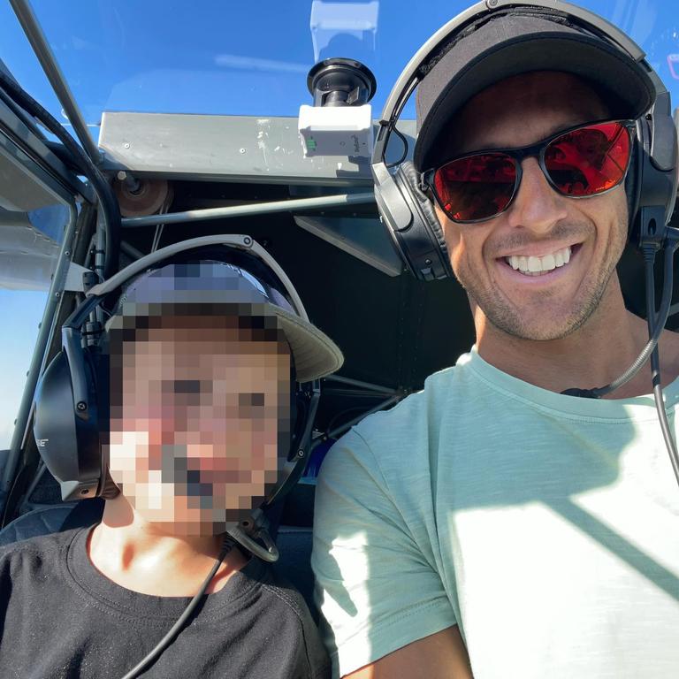 A sweet photo has emerged of Lane Kokshoorn and son who tragically died in a light plane crash in northern NSW. Picture: Facebook