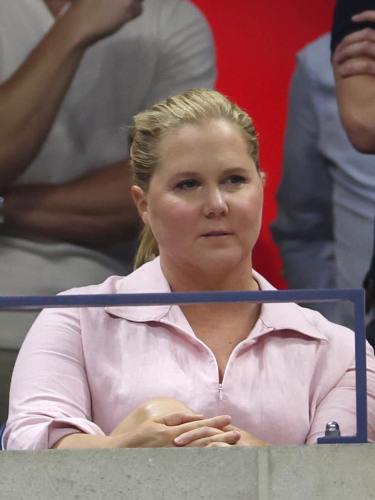 American stand-up comedian Amy Schumer during the Men's Singles Semifinal match on Day 12 of the 2023 US Open in New York City. Picture: Matthew Stockman/Getty Images.