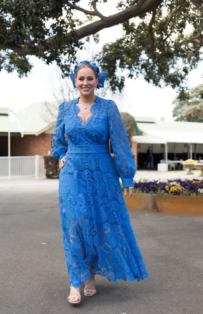 Jules Robinson stunned in her appearance at Everest Race Day at Royal Randwick Racecourse on Saturday. Picture: Sean Foster/Getty Images