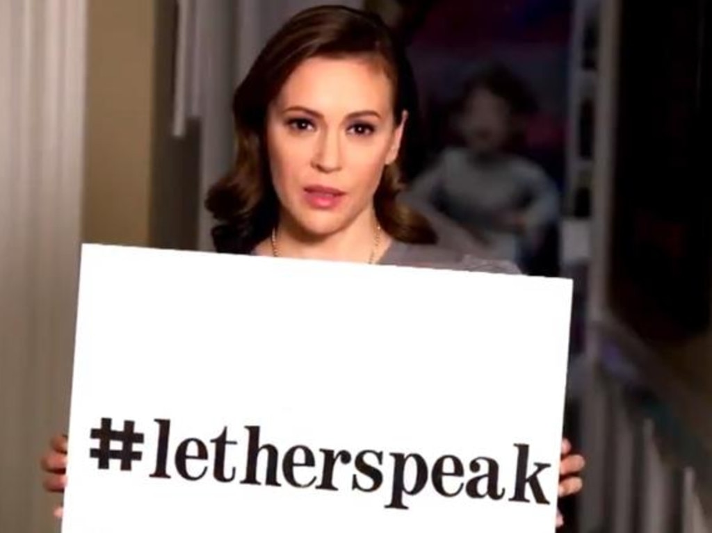 Actress Alyssa Milano has thrown her support behind the #LetHerSpeak campaign.