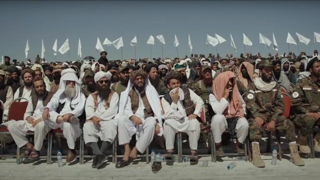 The people in the film are almost exclusively male. ‘This is a portrayal of the world of the Taliban and in that world, women are only present outside as beggars,’ Nash’at said. Picture: Supplied