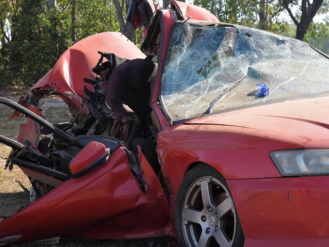 Stuart Highway fatal crash on Aug 27. Picture: (A)manda Parkinson