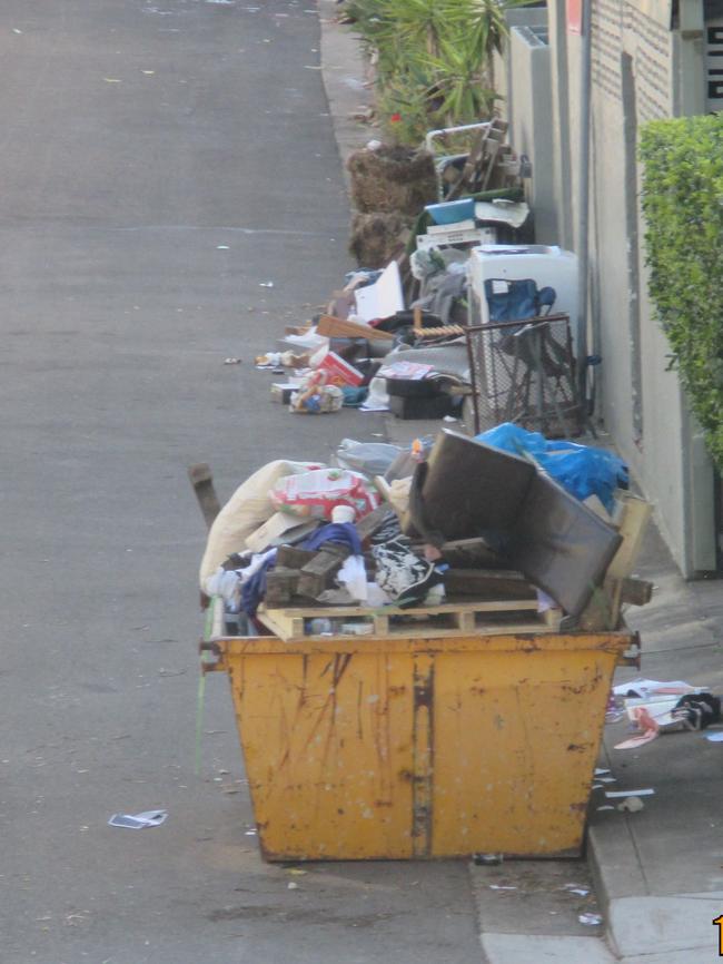 Rubbish in Redfern. Taxpayers are being forced to foot the bill for the gross dumping.