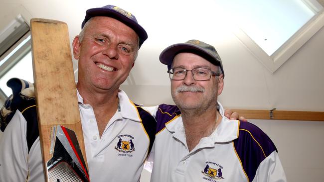 David Cowell and Rod Jones have both reached 400 games for Nunawading Cricket Club. Picture: Stuart Milligan