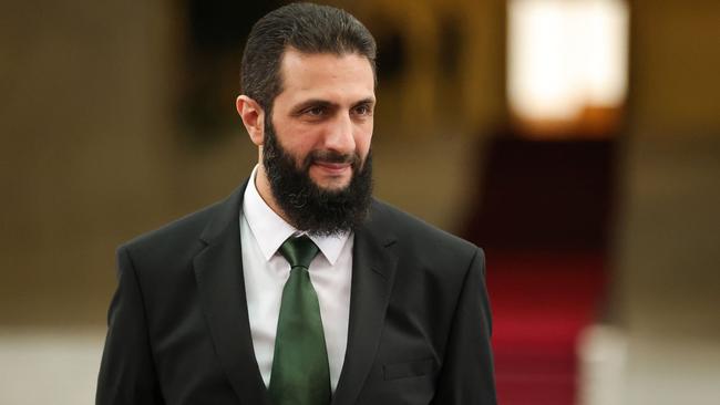 Ahmed al-Sharaa at the presidential palace in Damascus. Picture: AFP.