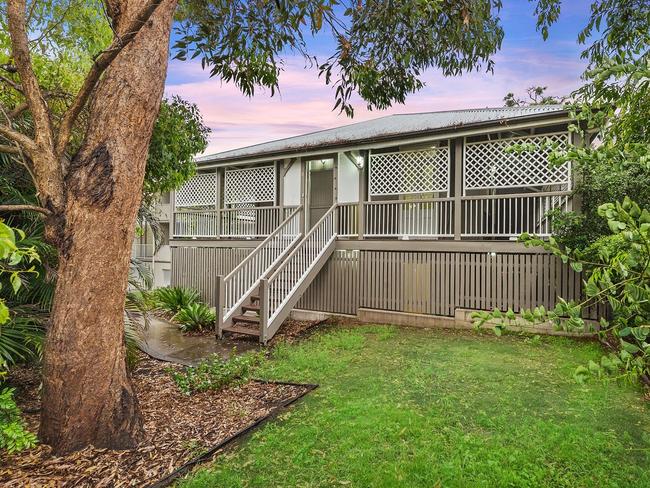 A second three-bed, two-bath apartment available for $495 in Brisbane – a converted Queenslander backing onto a railway line. Picture: Supplied.