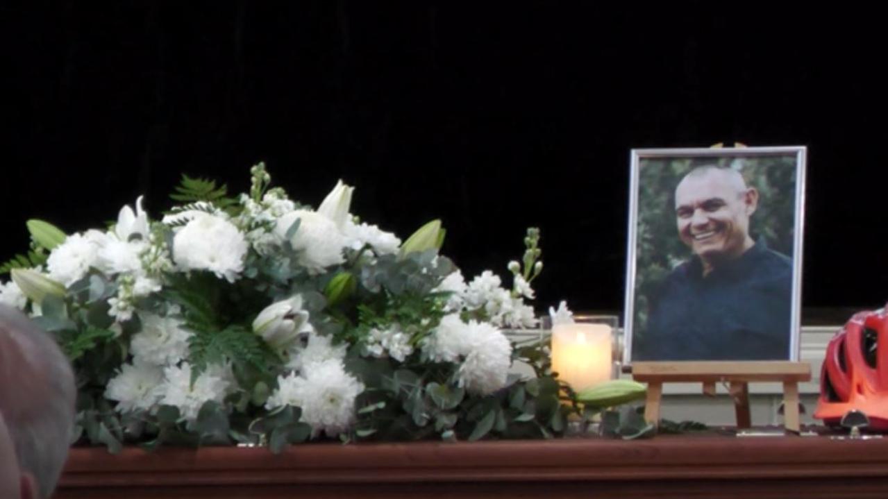 Frank Falappi's funeral service was held at the Mareeba International Club on May 27 2025. Picture: Screenshot of livestream by Atherton Community Funerals