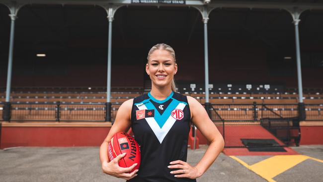 Port Adelaide AFLW recruit Ash Saint has crossed from the Crows. Picture: Matt Sampson