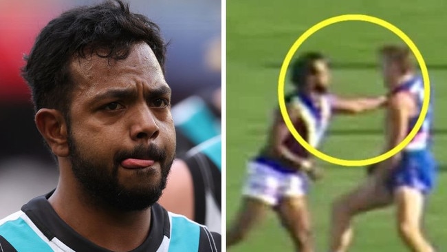 Port Adelaide’s Willie Rioli has allegedly threatened several opponents.