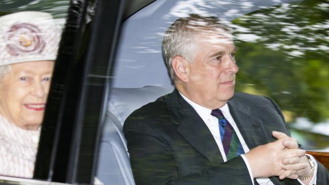 Queen Elizabeth and Prince Andrew, Duke of York on August 11. Picture: Duncan McGlynn/Getty Images.