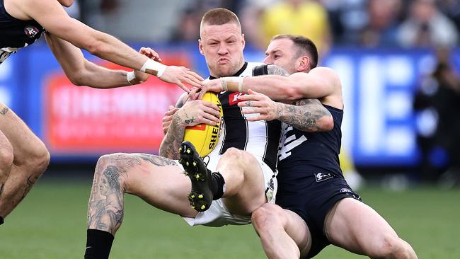 Jordan De Goey’s future remains up in the air. Picture: Michael Klein