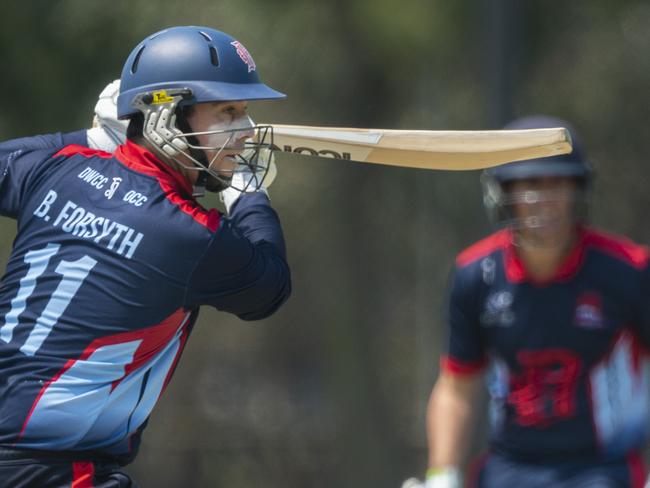 Eighteen centuries: Dandenong opener Brett Forsyth.