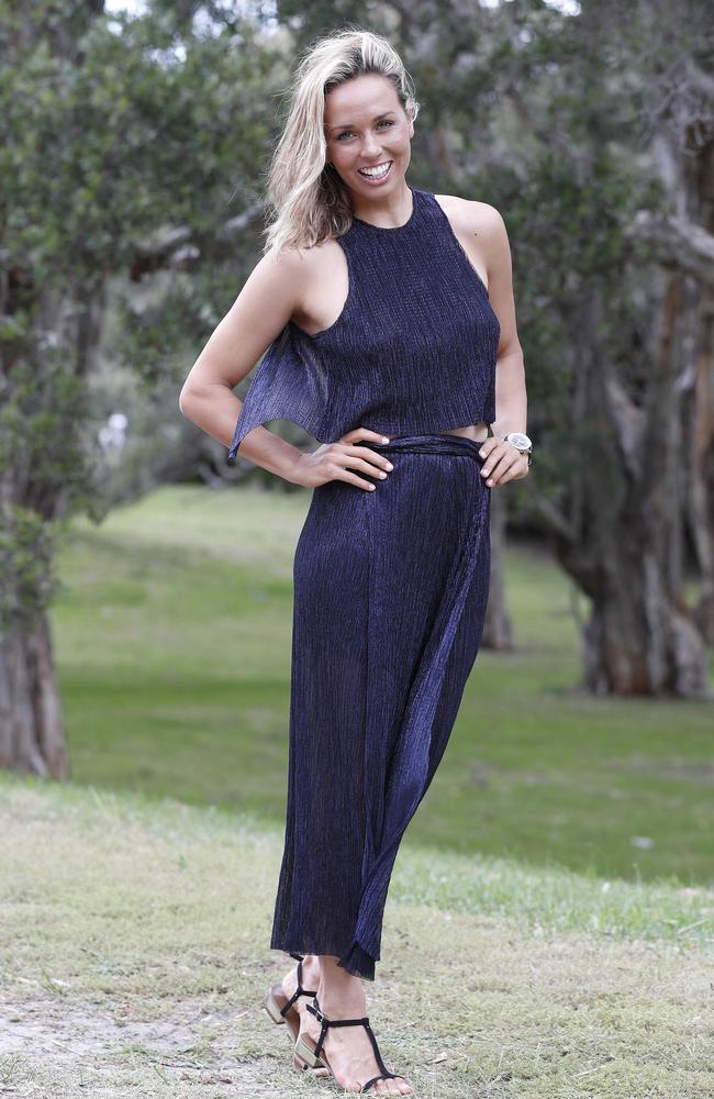 Sally Fitzgibbons at the Land Rover Polo In The City at Centennial Park on Saturday. Picture: David Swift