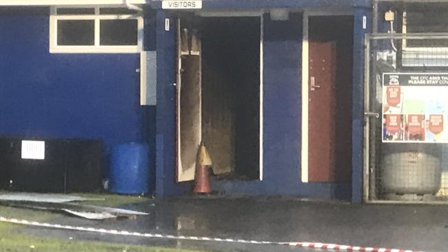 Fire damage at the Cuprona Football Club at Heybridge. Picture: Helen Kempton