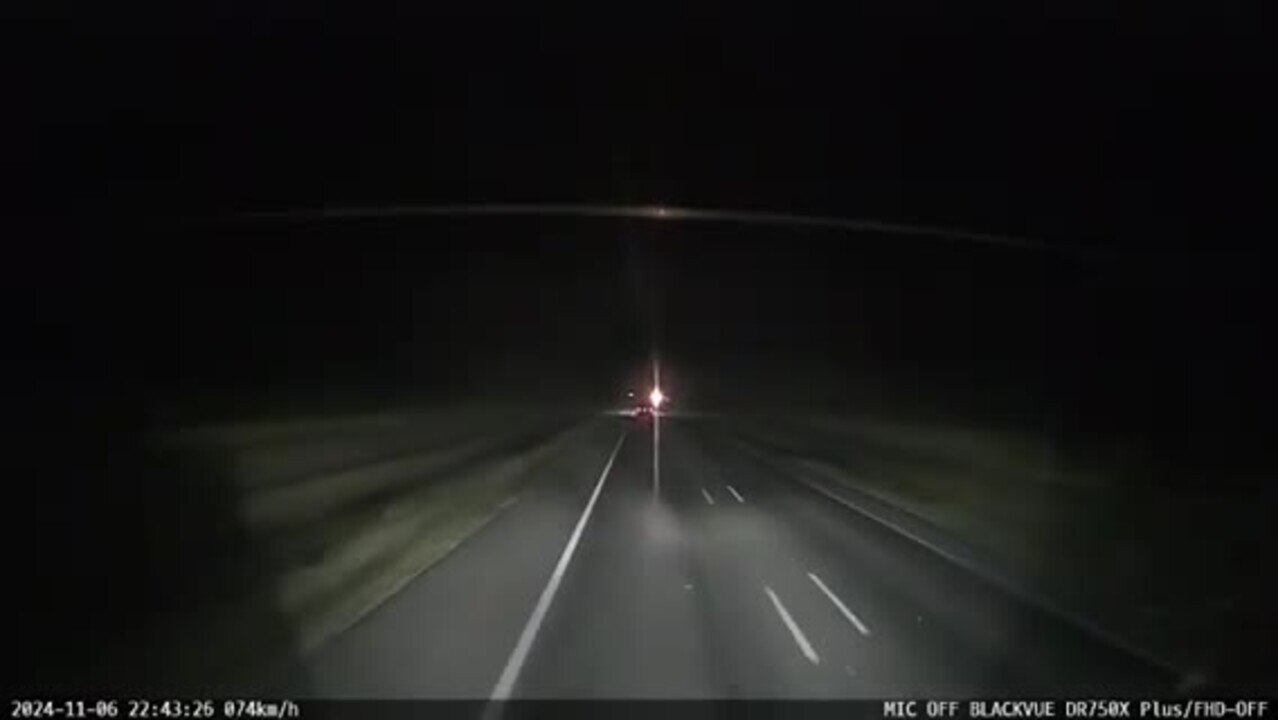 Queensland truckie's near miss on Bruce Highway