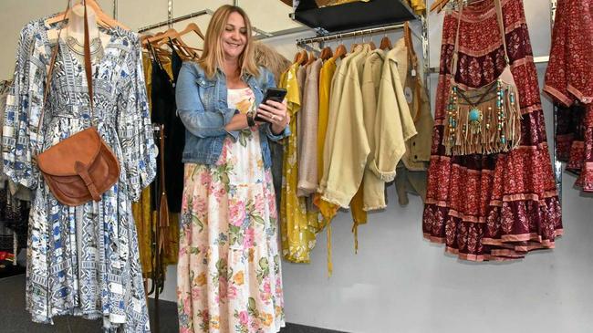FULL ON: Karen Stoneley keeps constant track of comments and questions posted to her online shop site. She finds she needs to respond immediately or risk losing the customer. Picture: Julia Bartrim