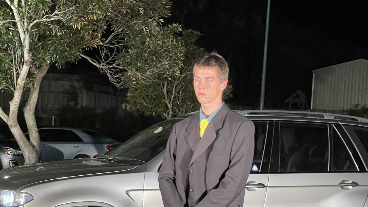 The students arrive at St Mary's College formal at the Brolga Theatre.