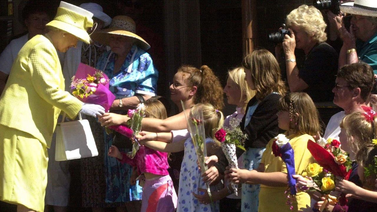 Queen Elizabeth II is greeted in Gawler. Picture: Tricia Johnson