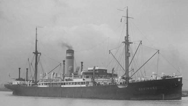 The German ship Dortmund. Photo Allan Green. Courtesy State Library of Victoria