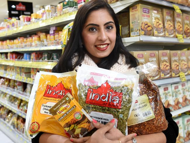 Sanjana Chopra in her favourite store India at Home, in Clayton. Picture: Kylie Else