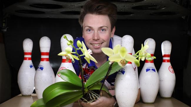 Daniel Webb, 24, says time and effort is the key to success in tenpin bowling and gardening. Pictures:  Chris Pavlich