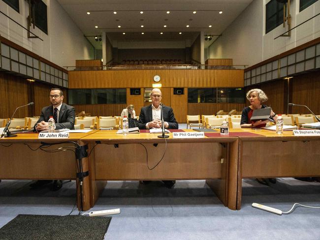 Department of the Prime Minister and Cabinet secretary Phil Gaetjens gives evidence at a hearing into the sports grants scandal. Picture: Gary Ramage / NCA NewsWire