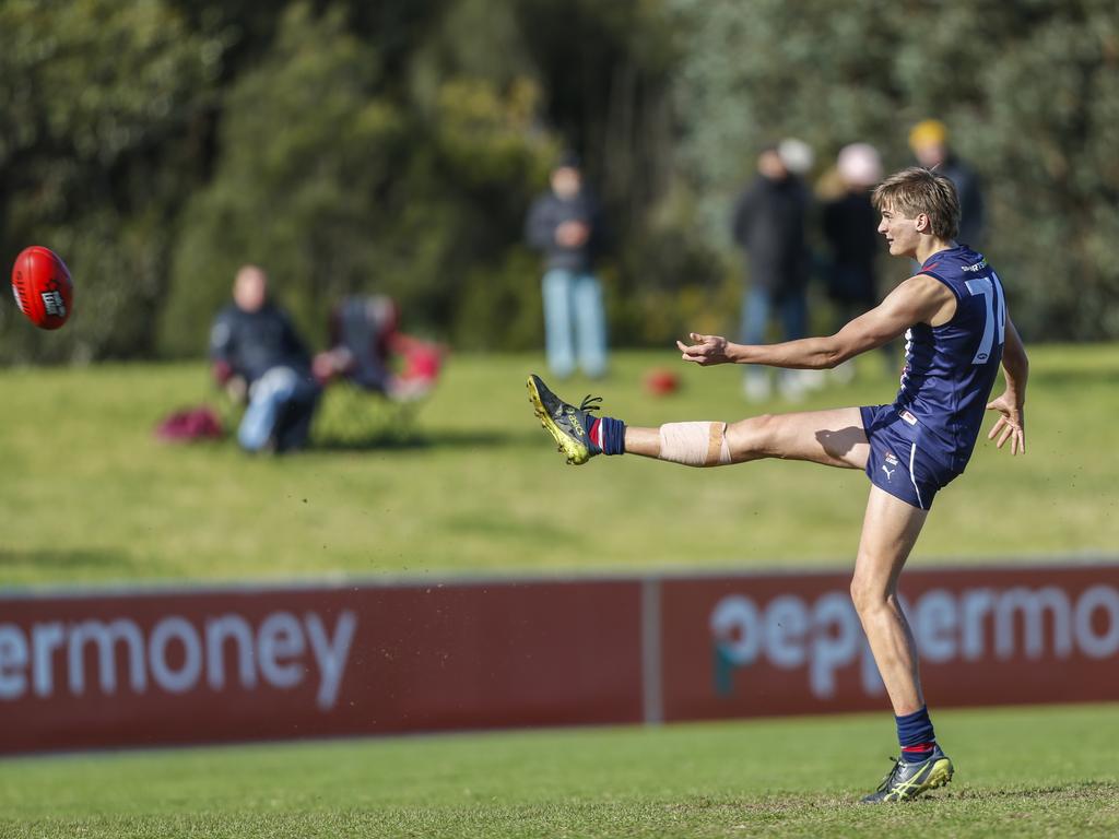 Felix Flockart booted three goals in a commanding Sandringham win over Oakleigh Chargers. Picture: Valeriu Campan