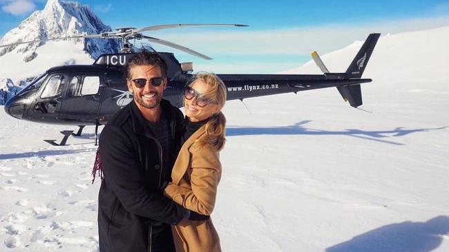 Tim Robards and Anna Heinrich in Queenstown. Picture: Instagram