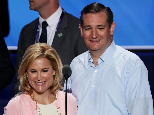 Senator Ted Cruz with his wife Heidi Cruz. Picture: Alex Wong/Getty Images/AFP