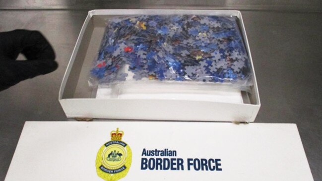 Australian Border Force officials intercepted a package from the United Kingdom containing cocaine. Picture: Australian Border Force