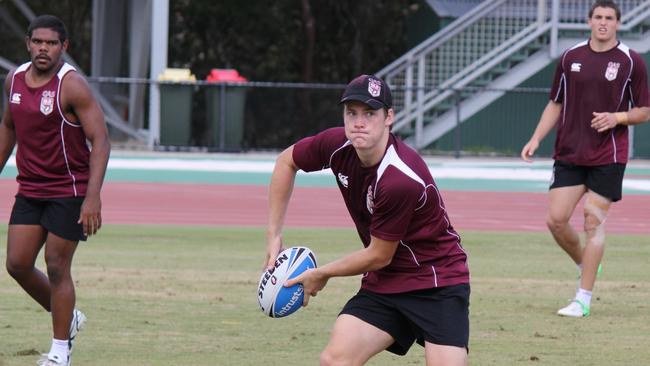 Luke Keary training with the Junior Maroons in 2012.