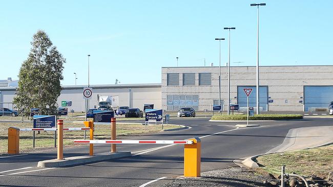 The Melbourne Metropolitan Remand Centre in Ravenhall , is in lock down as a prisoner has climbed a light pole inside the grounds and refuses to come down.Picture:Ian Currie