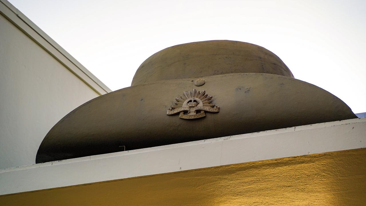 The slouch hat at the RSL Memorial Hall on Sydney St, Mackay. Picture: Heidi Petith