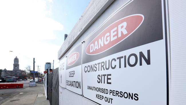 New buildings going up. Major works have started on the Pellicano Living – Quest Geelong Central – site in Gheringhap Street. Picture: Alan Barber