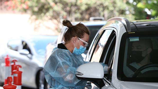 Testing Covid. (Photo by Lisa Maree Williams/Getty Images)