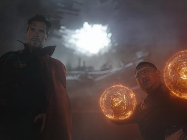 Doctor Strange and Wong react to the arrival of an intruder in their New York Sanctum. Picture: Marvel Studios/Disney