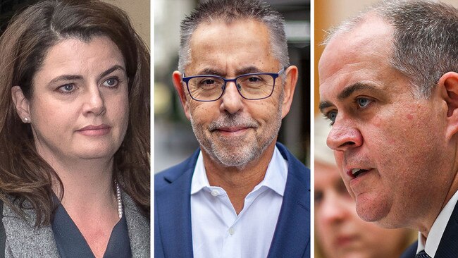 ABC managing director David Anderson (right) says he has counselled both investigative reporter Louise Milligan (left) and health journalist Dr David Swan (centre) over separate matters. Pictures: File