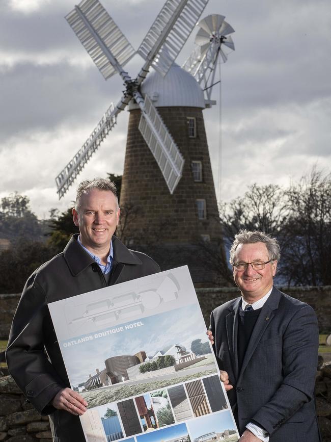 THN Hospitality managing director Ben Targett and Southern Midlands Council deputy mayor Edwin Batt. Picture: Chris Kidd