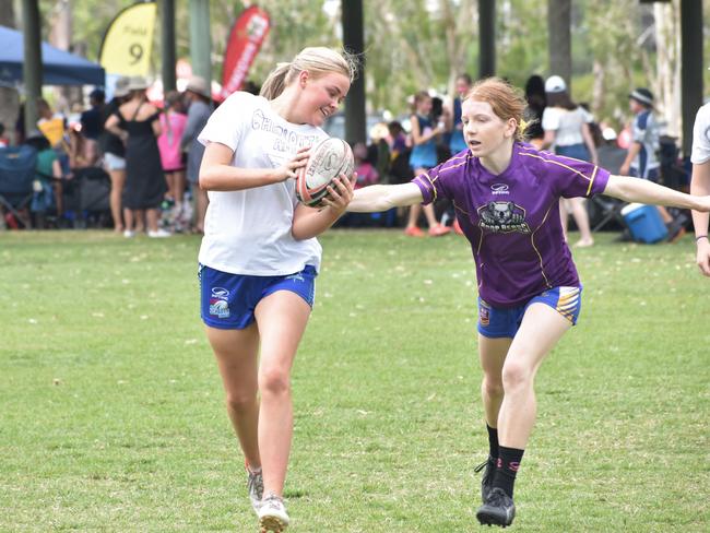 Action from the Red Rooster Junior Touch Carnival at Cyril Connell Fields, Rockhampton, on November 5, 2022.