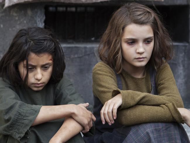 Scene from the Foxtel drama My Brilliant Friend. Elisa Del Genio (young Elena) &amp; Ludovica Nasti (young Lila). Photo by Eduardo Castaldo