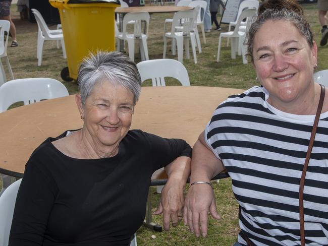 Connie Rovere and Josie Rovere taking a break at the 2024 Swan Hill Show Picture: Noel Fisher.