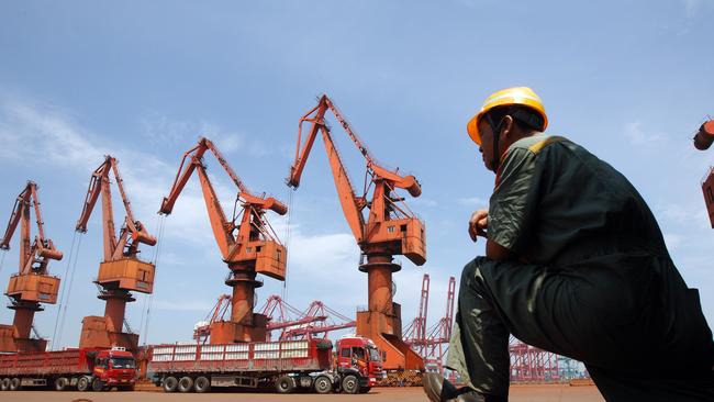 The stockpiles of iron ore at the Tianjin port have fallen.