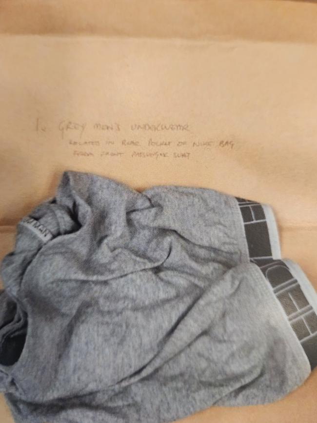 A pair of Lloyd’s underwear which was also found in the Nike bum bag. Picture: Courts SA