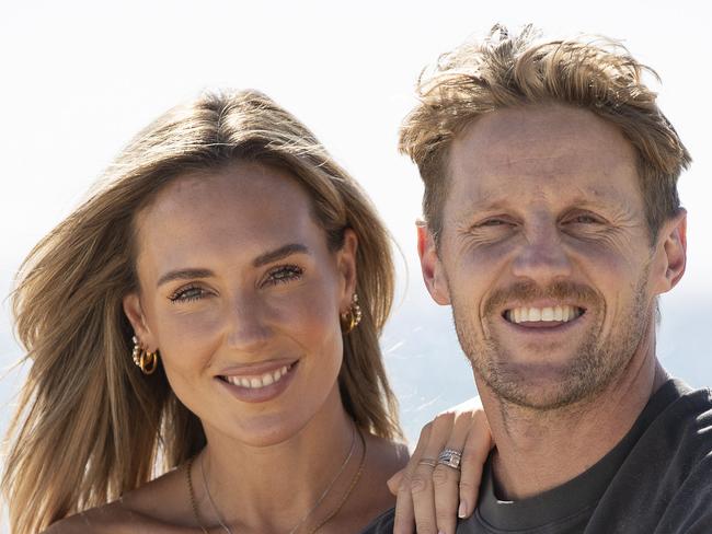 SA WEEKEND Cover Rory Sloane with his wife Bel 26th March 2025 Picture: Brett Hartwig
