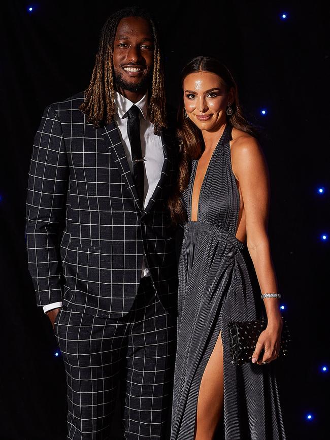 Nic Naitanui and partner Brittany Brown. Picture: Getty Images