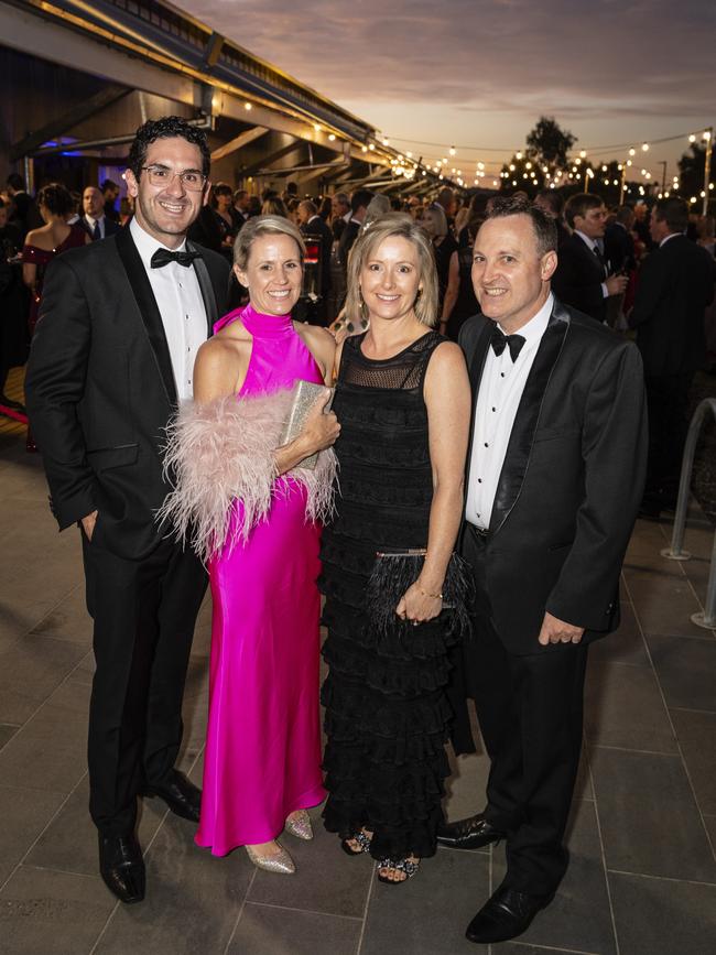 At LifeFlight Toowoomba Gala are (from left) Dominic and Tash Ryan with Sonja and Matt Lonsdale at The Goods Shed, Saturday, May 6, 2023. Picture: Kevin Farmer