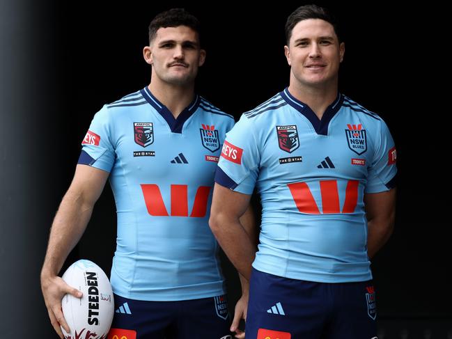 Can NSW find a way to get the best from both Nathan Cleary (L) and Mitchell Moses (R)? Picture: Getty Images