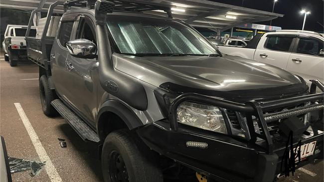 The driver side windows were smashed and removed.