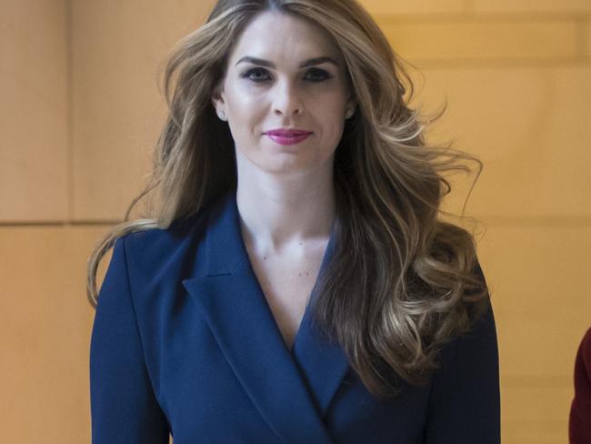The upcoming departure of White House communications director Hope Hicks could be a serious challenge for the President. Picture: AP Photo/J. Scott Applewhite